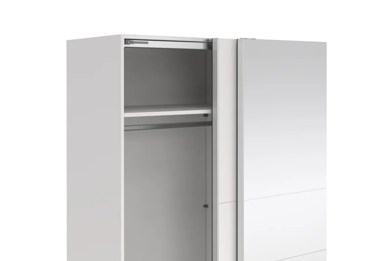 Takeru Garderob med Spegel 179x200 cm - Vit - Förvaring - Garderober & garderobssystem