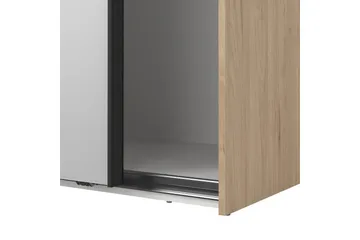 Takeru Garderob med Spegel 179x220 cm - Natur - Förvaring - Garderober & garderobssystem