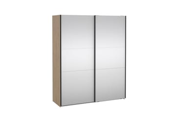 Takeru Garderob med Spegel 179x220 cm - Natur - Förvaring - Garderober & garderobssystem