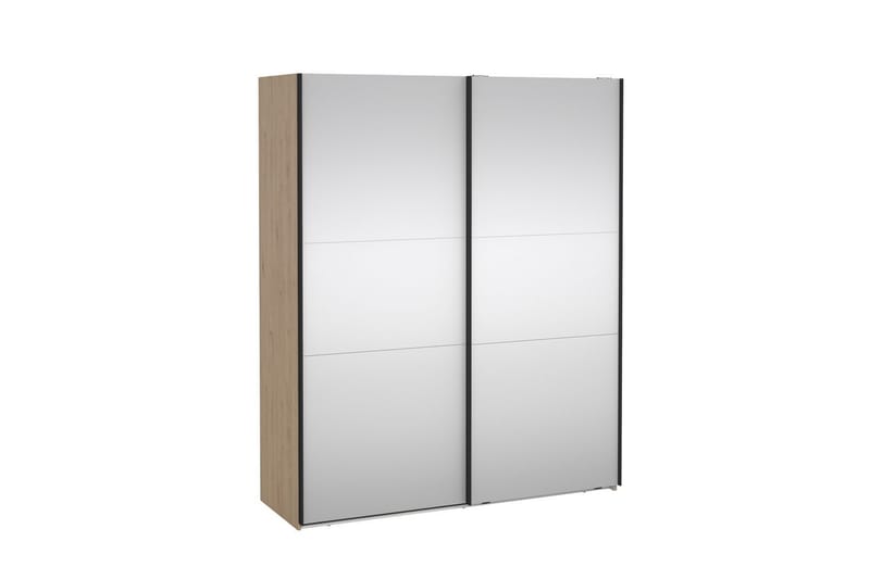 Takeru Garderob med Spegel 179x220 cm - Natur - Förvaring - Garderober & garderobssystem