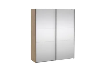 Takeru Garderob med Spegel 179x220 cm - Natur - Förvaring - Garderober & garderobssystem