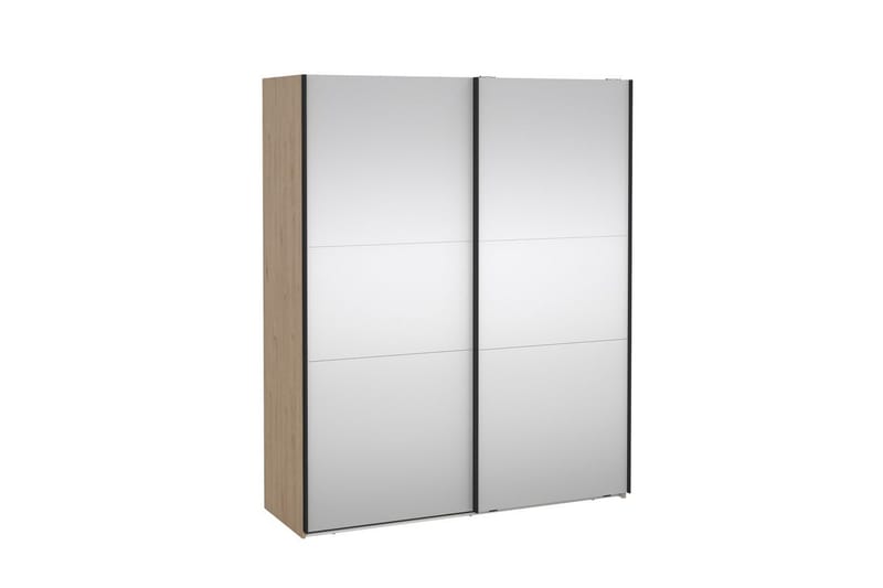 Takeru Garderob med Spegel 179x220 cm - Natur - Förvaring - Garderober & garderobssystem