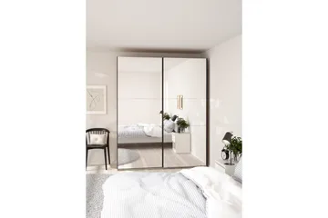 Takeru Garderob med Spegel 179x220 cm - Natur - Förvaring - Garderober & garderobssystem