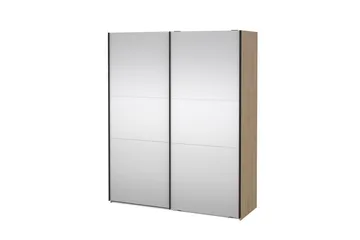 Takeru Garderob med Spegel 179x220 cm - Natur - Förvaring - Garderober & garderobssystem