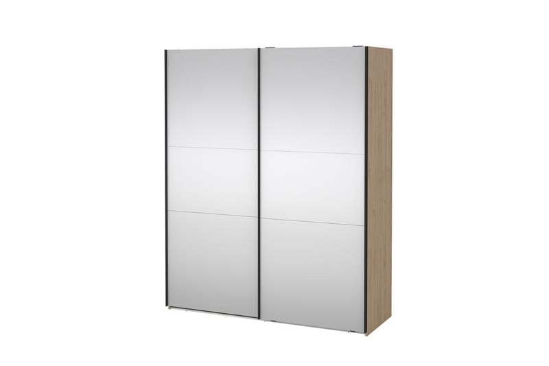 Takeru Garderob med Spegel 179x220 cm - Natur - Förvaring - Garderober & garderobssystem