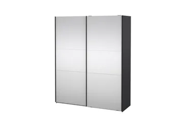 Takeru Garderob med Spegel 179x220 cm - Svart - Förvaring - Garderober & garderobssystem