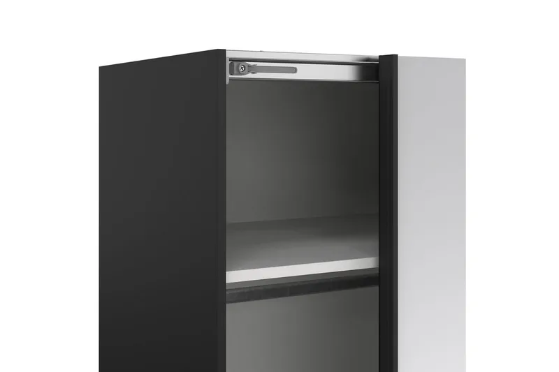 Takeru Garderob med Spegel 179x220 cm - Svart - Förvaring - Garderober & garderobssystem