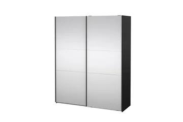 Takeru Garderob med Spegel 179x220 cm - Svart - Förvaring - Garderober & garderobssystem