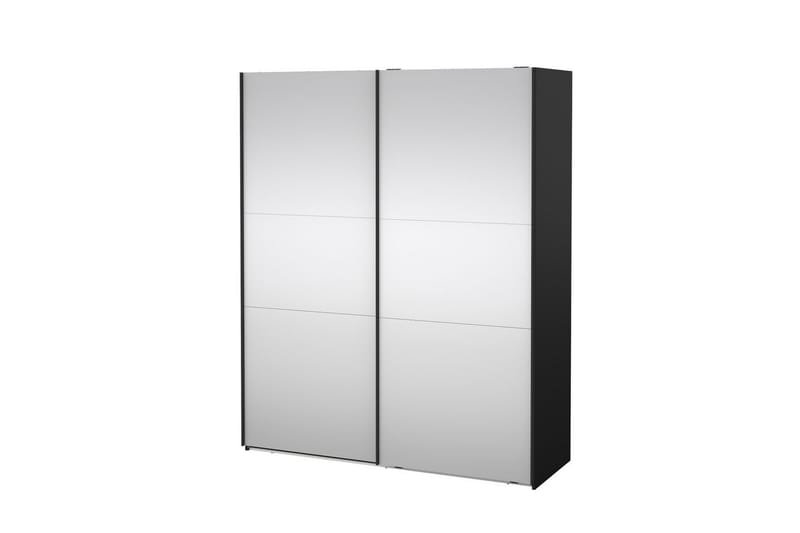 Takeru Garderob med Spegel 179x220 cm - Svart - Förvaring - Garderober & garderobssystem