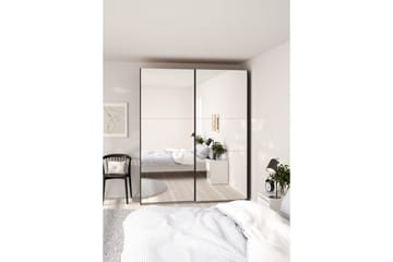 Takeru Garderob med Spegel 179x220 cm - Svart - Förvaring - Garderober & garderobssystem