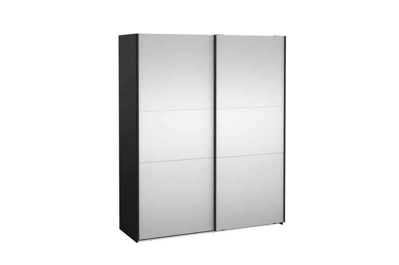 Takeru Garderob med Spegel 179x220 cm - Svart - Förvaring - Garderober & garderobssystem