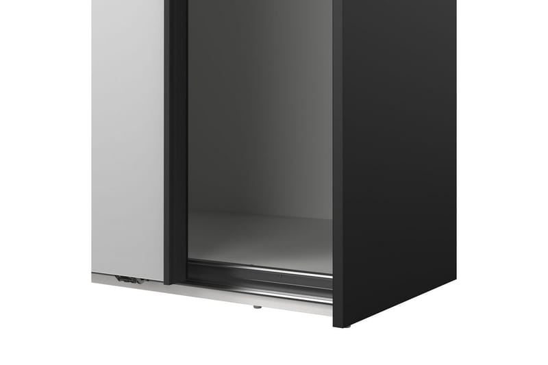 Takeru Garderob med Spegel 179x220 cm - Svart - Förvaring - Garderober & garderobssystem