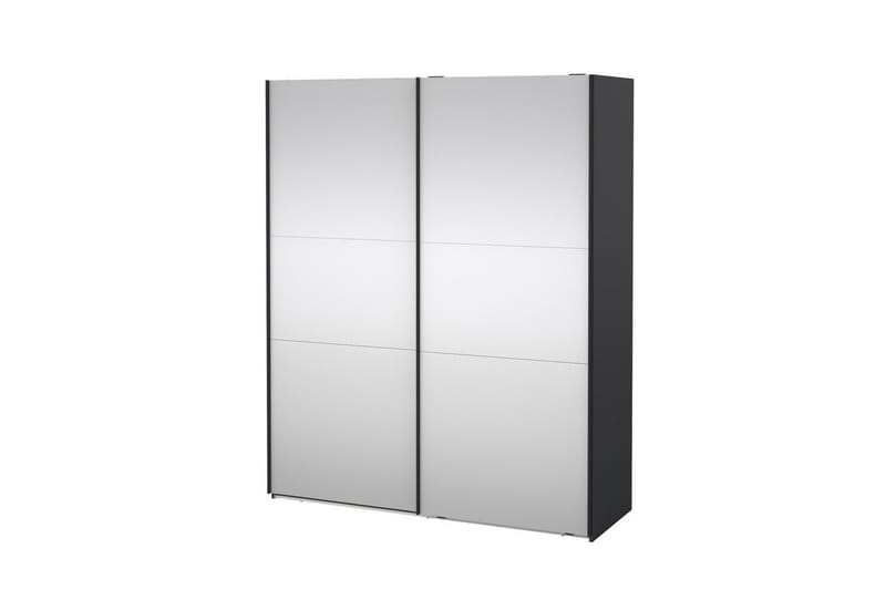 Takeru Garderob med Spegel 179x220 cm - Svart - Förvaring - Garderober & garderobssystem