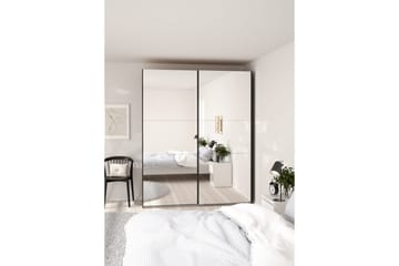 Takeru Garderob med Spegel 179x220 cm - Svart - Förvaring - Garderober & garderobssystem