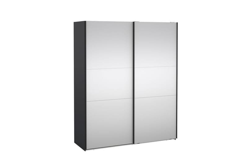 Takeru Garderob med Spegel 179x220 cm - Svart - Förvaring - Garderober & garderobssystem