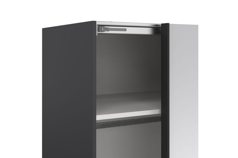 Takeru Garderob med Spegel 179x220 cm - Svart - Förvaring - Garderober & garderobssystem