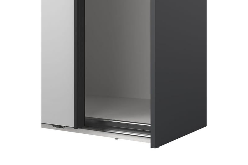 Takeru Garderob med Spegel 179x220 cm - Svart - Förvaring - Garderober & garderobssystem