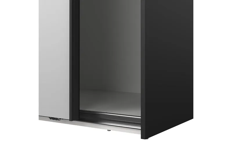 Takeru Garderob med Spegel 179x220 cm - Svart - Förvaring - Garderober & garderobssystem