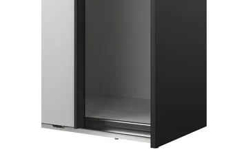 Takeru Garderob med Spegel 179x220 cm - Svart - Förvaring - Garderober & garderobssystem