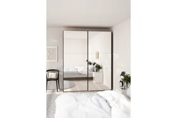 Takeru Garderob med Spegel 179x220 cm - Svart - Förvaring - Garderober & garderobssystem