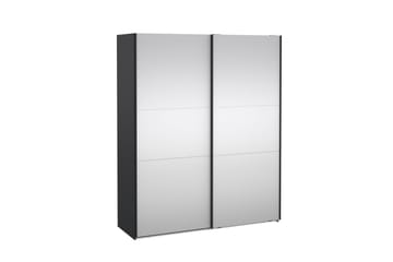 Takeru Garderob med Spegel 179x220 cm - Svart - Förvaring - Garderober & garderobssystem