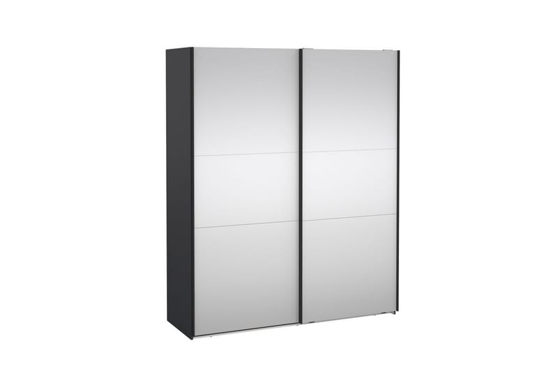 Takeru Garderob med Spegel 179x220 cm - Svart - Förvaring - Garderober & garderobssystem