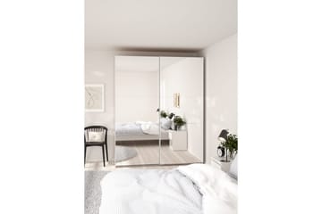 Takeru Garderob med Spegel 179x220 cm - Vit - Förvaring - Garderober & garderobssystem