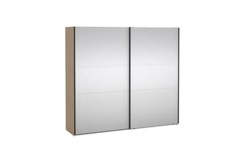 Takeru Garderob med Spegel 244x220 cm - Natur - Förvaring - Garderober & garderobssystem
