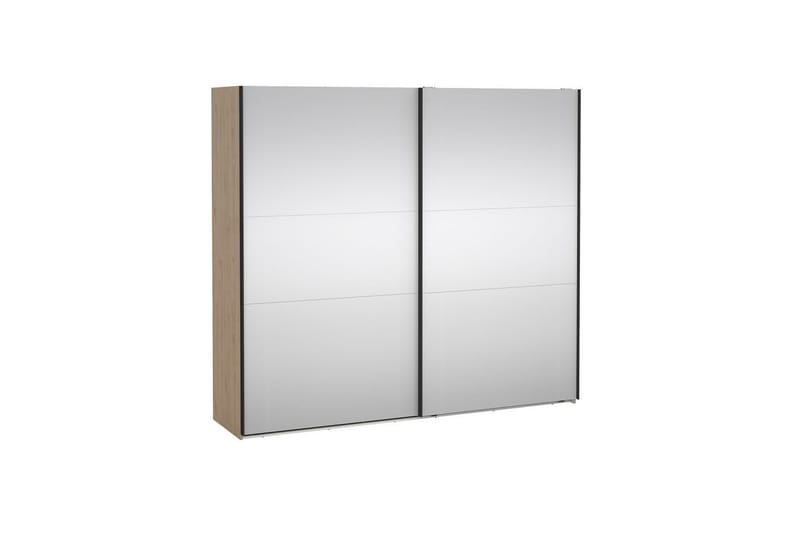 Takeru Garderob med Spegel 244x220 cm - Natur - Förvaring - Garderober & garderobssystem