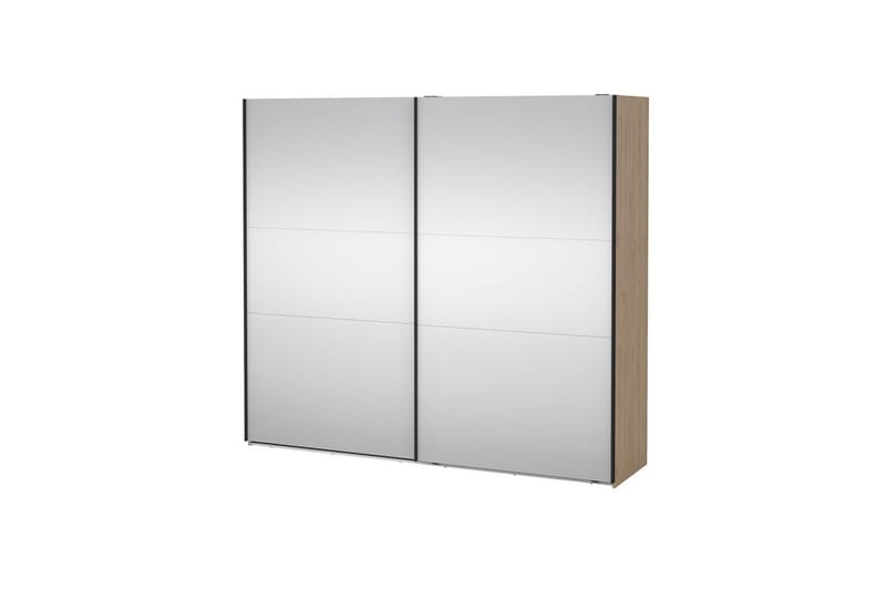 Takeru Garderob med Spegel 244x220 cm - Natur - Förvaring - Garderober & garderobssystem