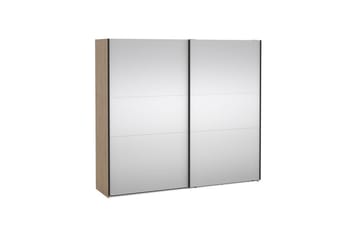 Takeru Garderob med Spegel 244x220 cm - Natur - Förvaring - Garderober & garderobssystem