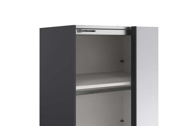 Takeru Garderob med Spegel 244x220 cm - Svart - Förvaring - Garderober & garderobssystem