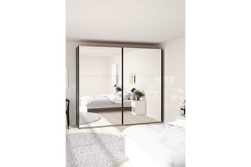 Takeru Garderob med Spegel 244x220 cm - Svart - Förvaring - Garderober & garderobssystem