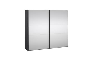 Takeru Garderob med Spegel 244x220 cm - Svart - Förvaring - Garderober & garderobssystem