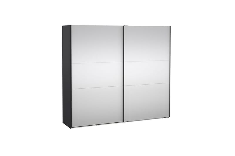Takeru Garderob med Spegel 244x220 cm - Svart - Förvaring - Garderober & garderobssystem