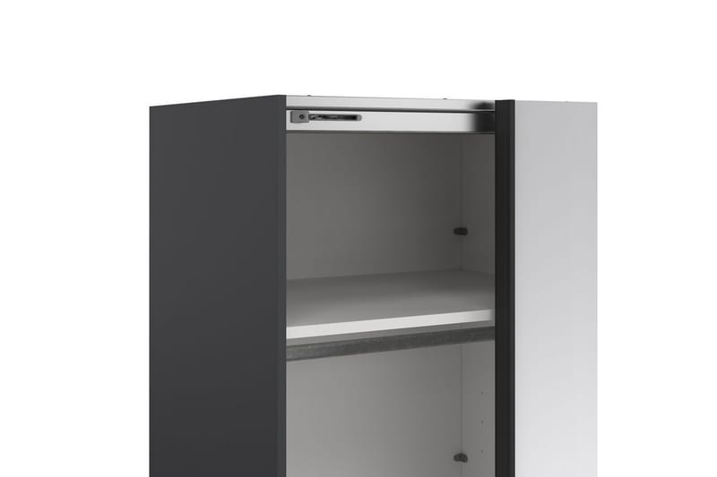 Takeru Garderob med Spegel 244x220 cm - Svart - Förvaring - Garderober & garderobssystem