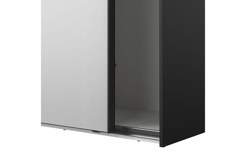 Takeru Garderob med Spegel 244x220 cm - Svart - Förvaring - Garderober & garderobssystem