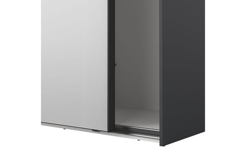 Takeru Garderob med Spegel 244x220 cm - Svart - Förvaring - Garderober & garderobssystem