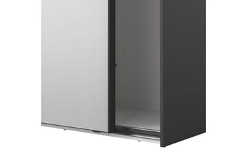 Takeru Garderob med Spegel 244x220 cm - Svart - Förvaring - Garderober & garderobssystem