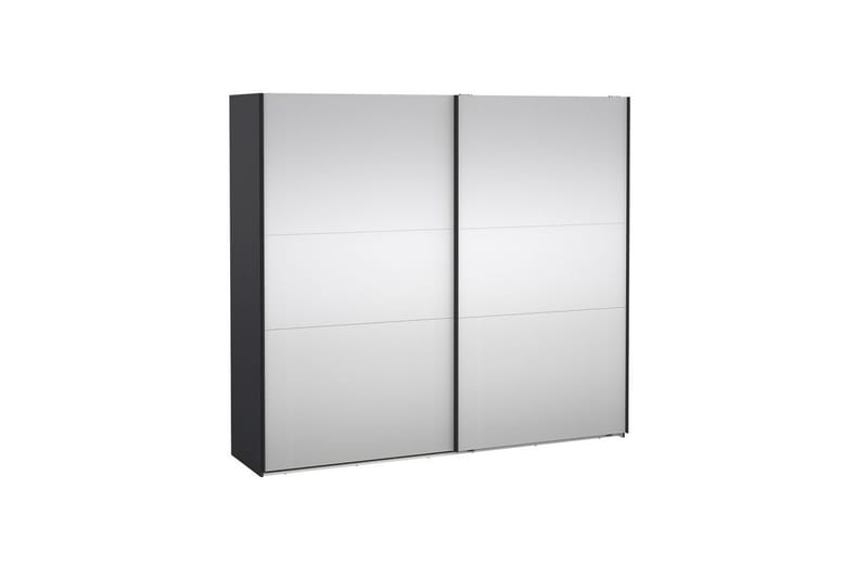 Takeru Garderob med Spegel 244x220 cm - Svart - Förvaring - Garderober & garderobssystem