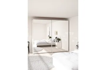 Takeru Garderob med Spegel 244x220 cm - Vit - Förvaring - Garderober & garderobssystem