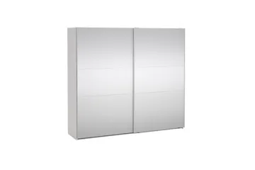 Takeru Garderob med Spegel 244x220 cm - Vit - Förvaring - Garderober & garderobssystem