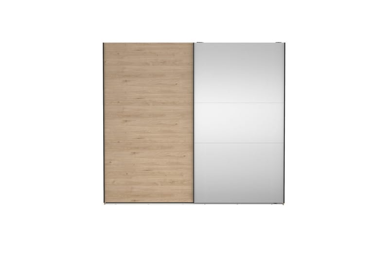 Takeru Garderob med Spegel 244x221 cm - Natur - Förvaring - Garderober & garderobssystem