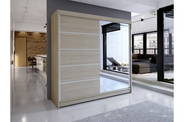 Talin Garderob 58x180 cm LED-belysning - Ek - Förvaring - Garderober & garderobssystem