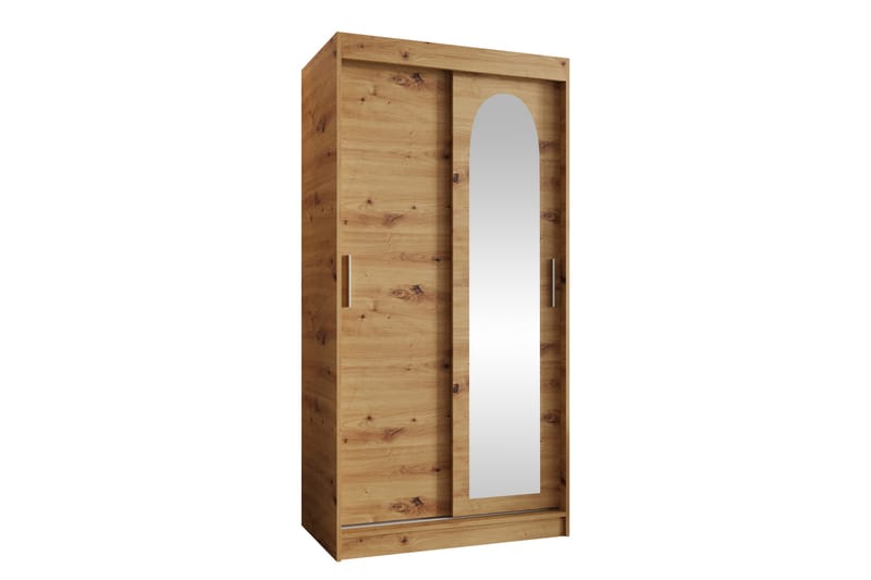 Tallmo Garderob m. Spegel 100x200 cm - Brun/Beige - Förvaring - Garderober & garderobssystem