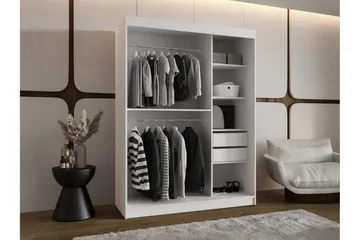 Tallmo Garderob m. Spegel 150x200 cm - Brun - Förvaring - Garderober & garderobssystem