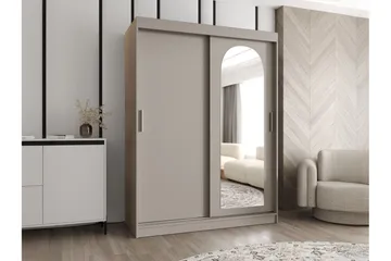 Tallmo Garderob m. Spegel 150x200 cm - Brun - Förvaring - Garderober & garderobssystem