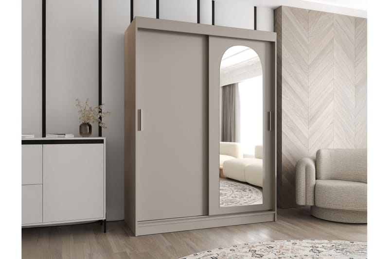 Tallmo Garderob m. Spegel 150x200 cm - Brun - Förvaring - Garderober & garderobssystem