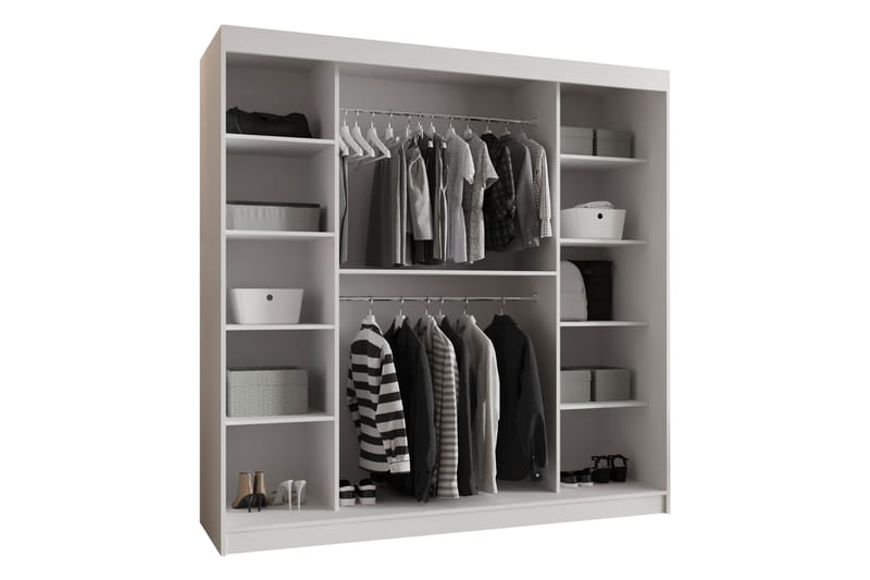 Tallmo Garderob m. Spegel 200x200 cm - 0 - Förvaring - Garderober & garderobssystem