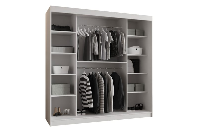 Tallmo Garderob m. Spegel 200x200 cm - Brun/Beige - Förvaring - Garderober & garderobssystem